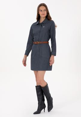 Kadın Siyah Dokuma Elbise - 50316627003