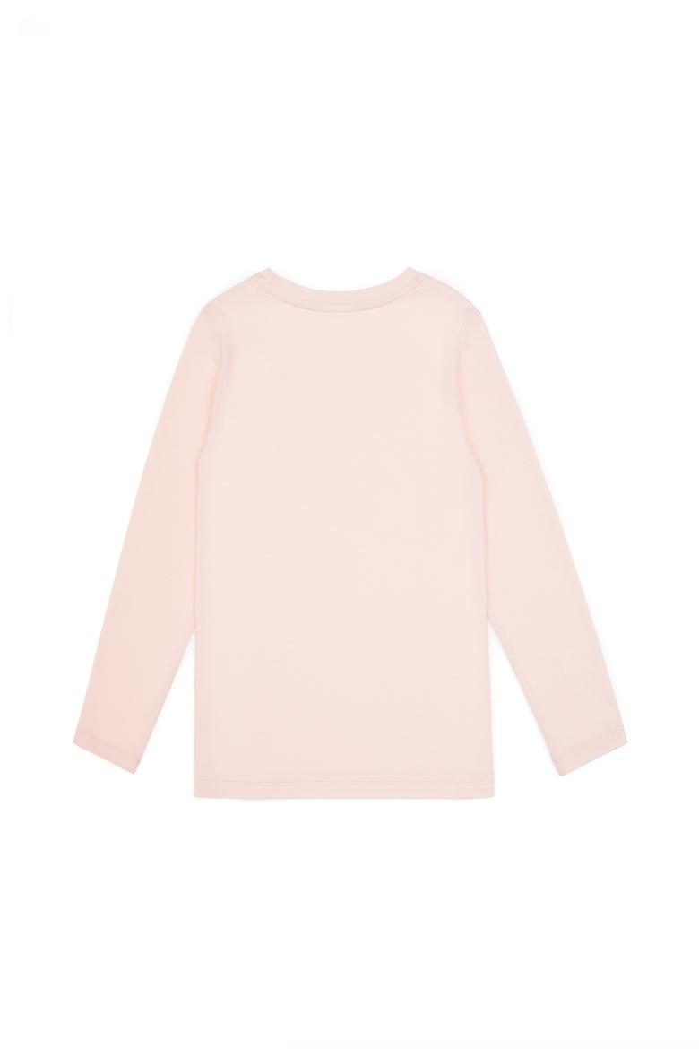 Kız Çocuk Açık Pembe Bisiklet Yaka Basic Sweatshirt - 50317923054