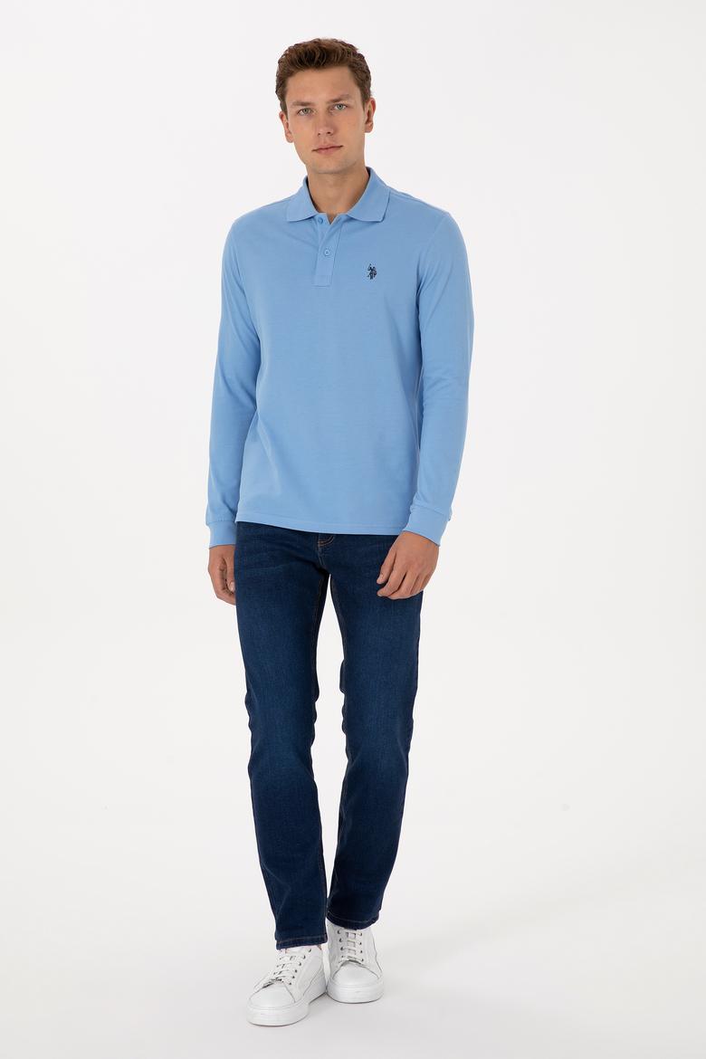 Erkek Koyu Mavi Slim Fit Jean Pantolon