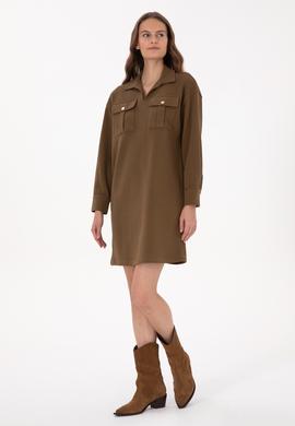Kadın Haki Örme Elbise - 50318191003