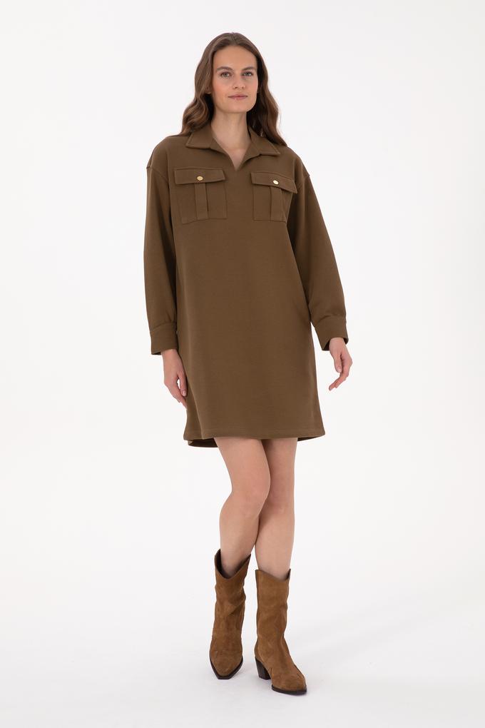 Kadın Haki Örme Elbise