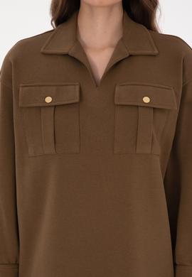 Kadın Haki Örme Elbise - 50318191003