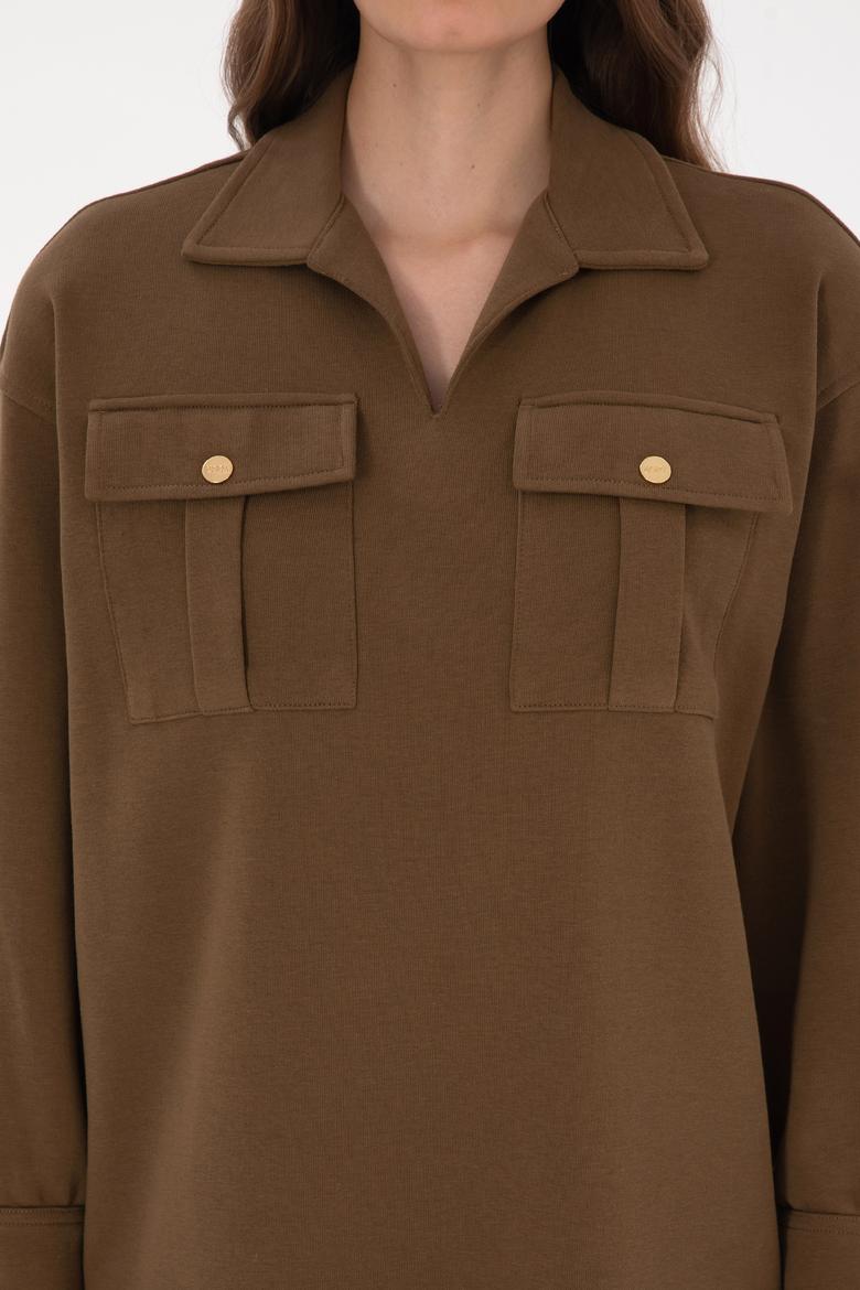 Kadın Haki Örme Elbise - 50318191003