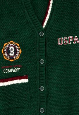 Erkek Çocuk Koyu Yeşil Triko Hırka - 50311118032