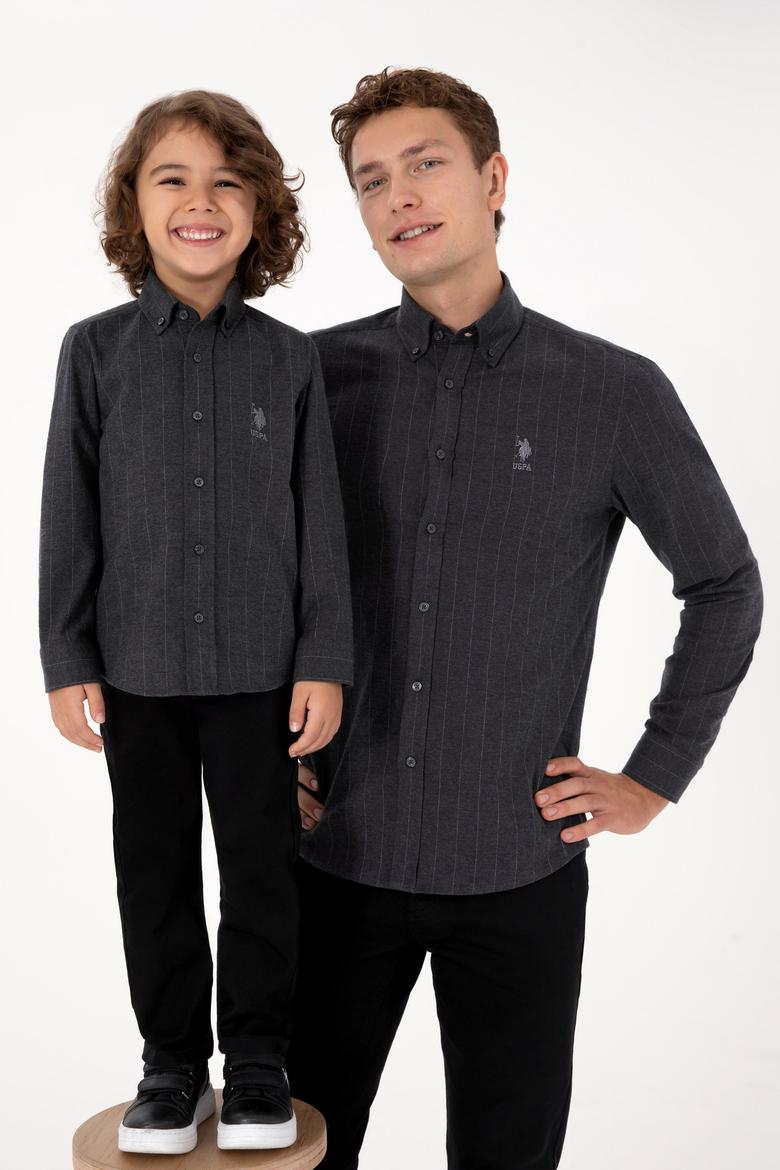 Erkek Çocuk Antrasit Uzun Kollu Gömlek - 50316670011