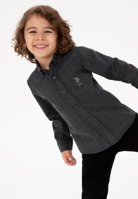 Erkek Çocuk Antrasit Uzun Kollu Gömlek - 50316670011