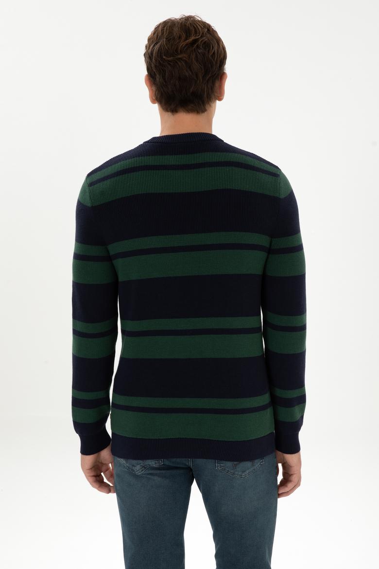 Erkek Regular Fit Bisiklet Yaka Lacivert Kazak - 50314952014