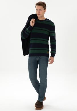 Erkek Regular Fit Bisiklet Yaka Lacivert Kazak - 50314952014