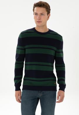 Erkek Regular Fit Bisiklet Yaka Lacivert Kazak - 50314952014