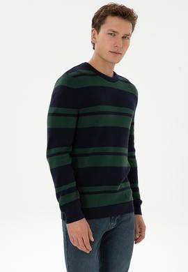 Erkek Regular Fit Bisiklet Yaka Lacivert Kazak - 50314952014