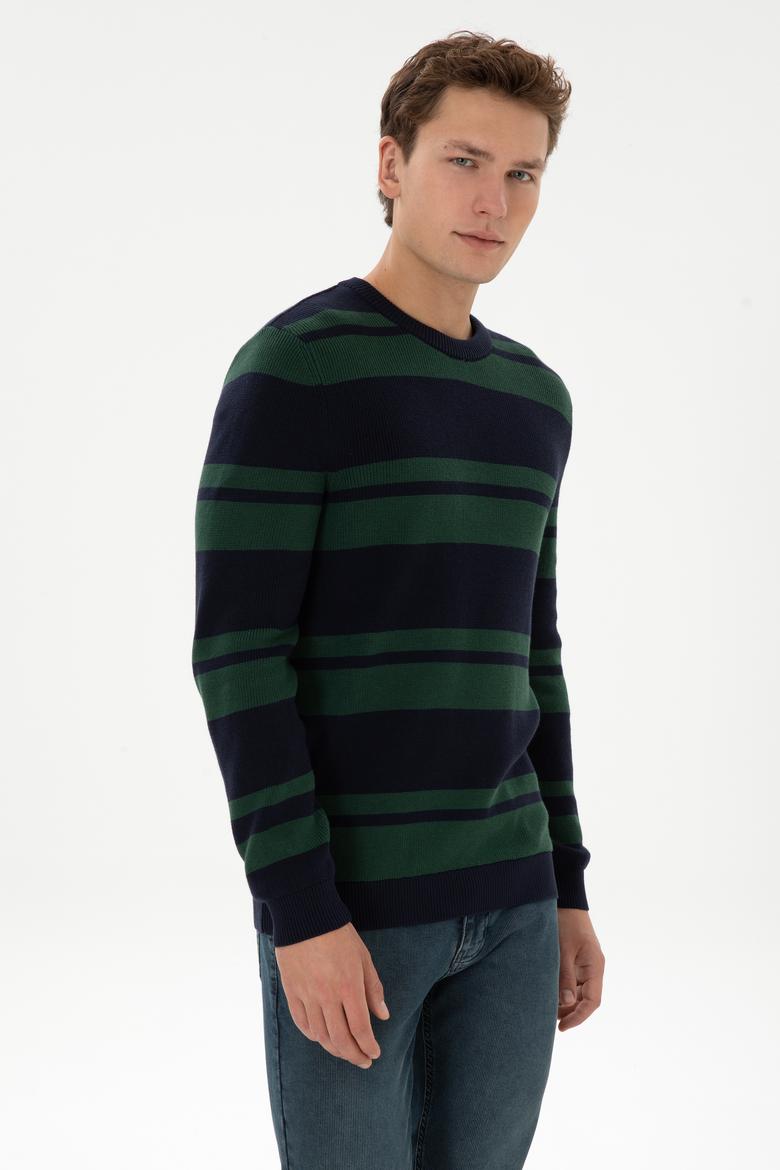 Erkek Regular Fit Bisiklet Yaka Lacivert Kazak