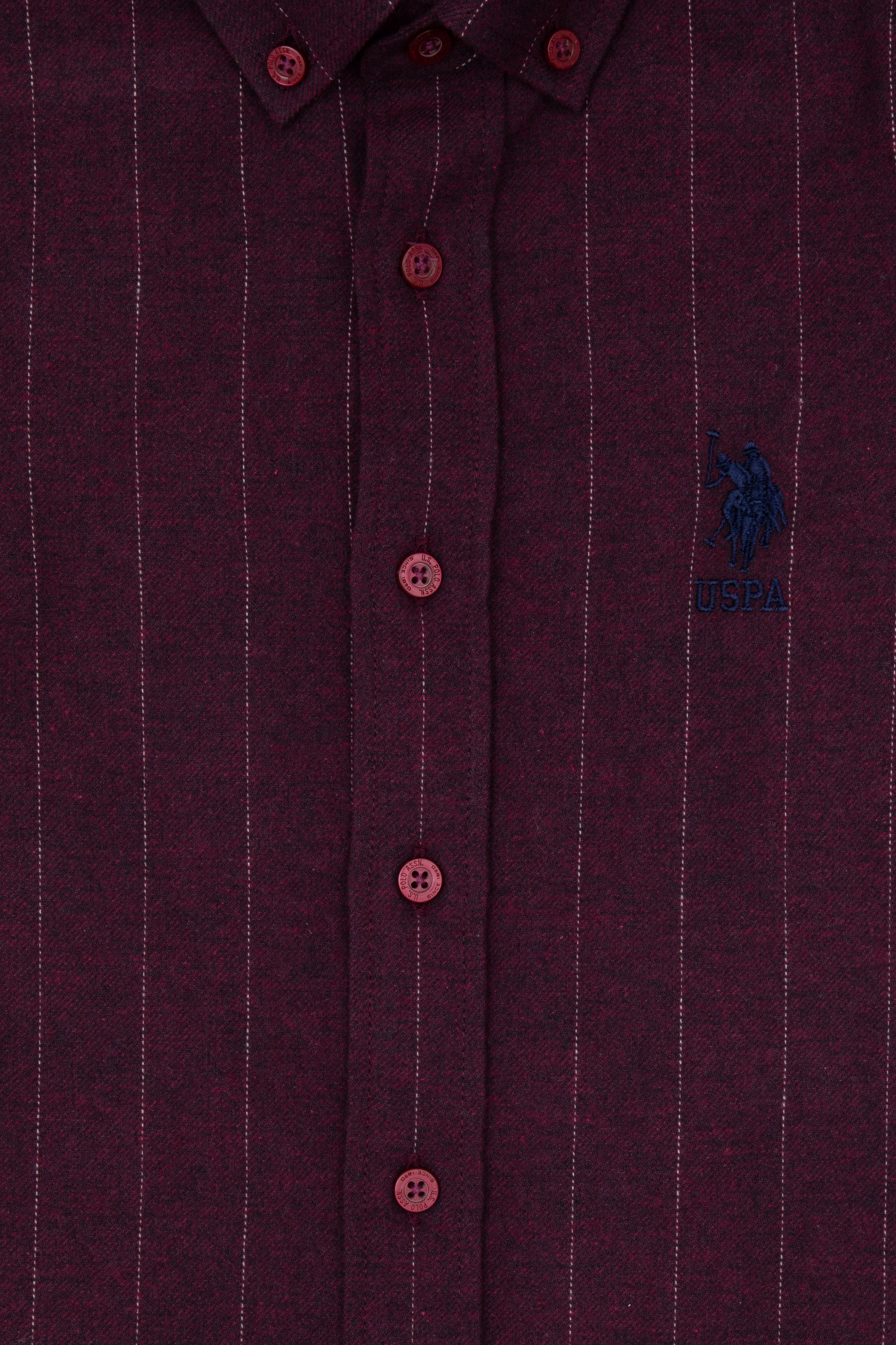 Erkek Çocuk Bordo Uzun Kollu Gömlek - Image 7