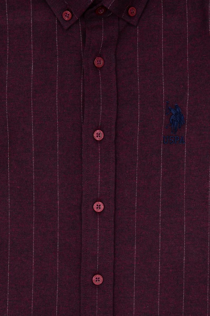 Erkek Çocuk Bordo Uzun Kollu Gömlek