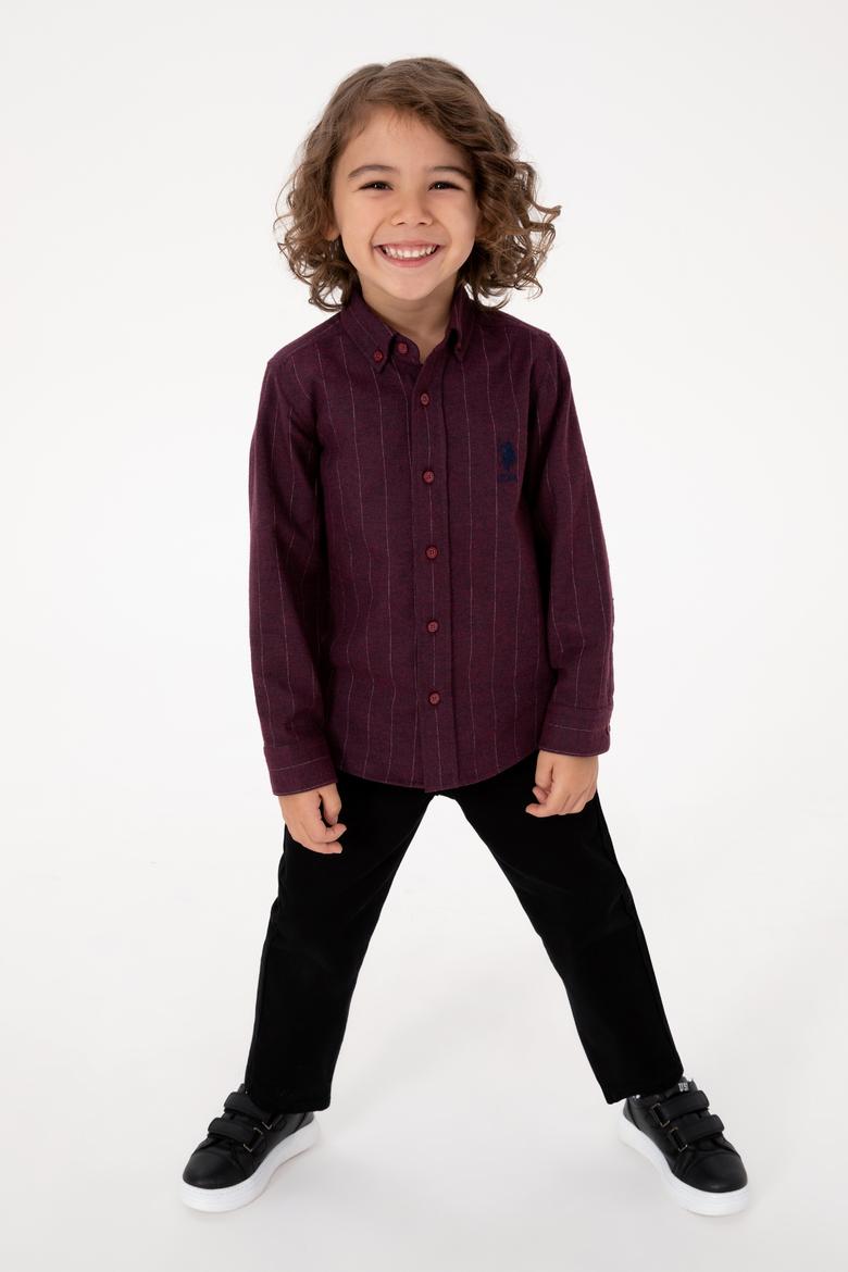 Erkek Çocuk Bordo Uzun Kollu Gömlek - 50316670027