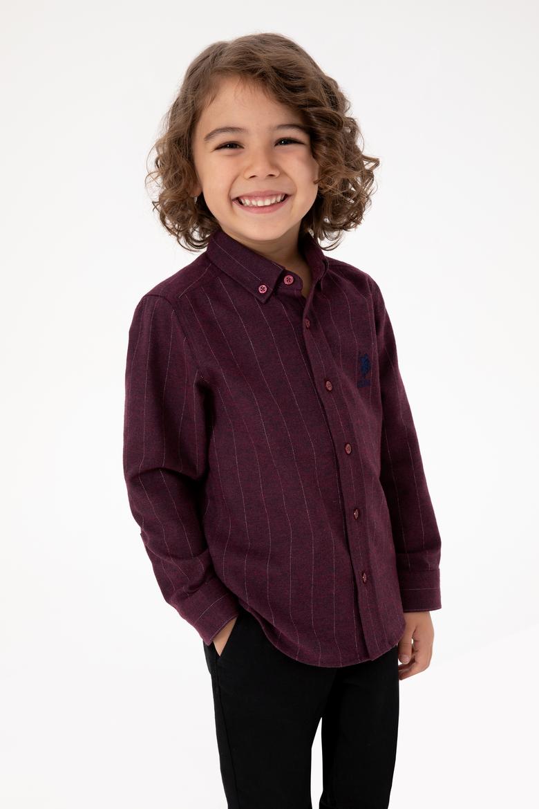 Erkek Çocuk Bordo Uzun Kollu Gömlek - 50316670027