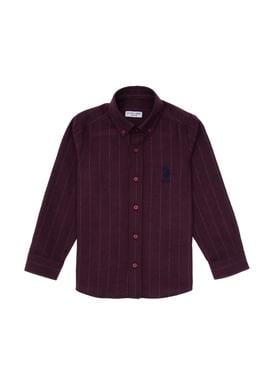 Erkek Çocuk Bordo Uzun Kollu Gömlek - 50316670027