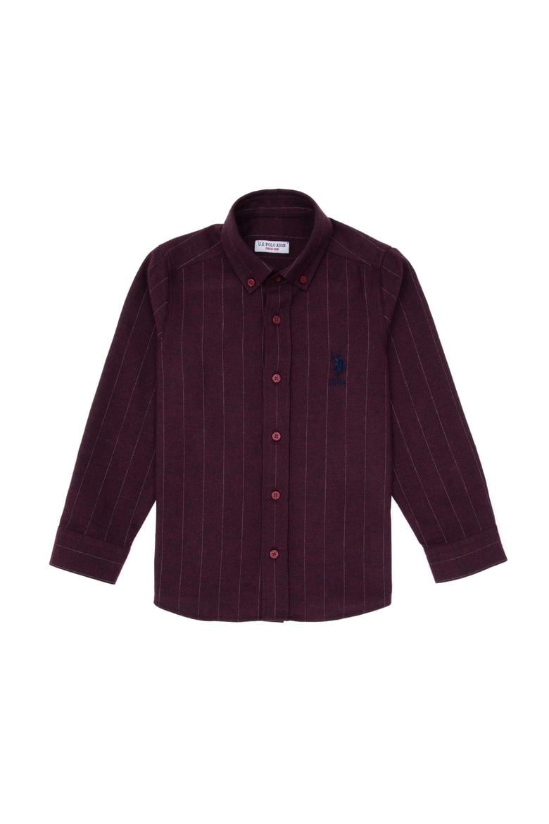 Erkek Çocuk Bordo Uzun Kollu Gömlek - 50316670027