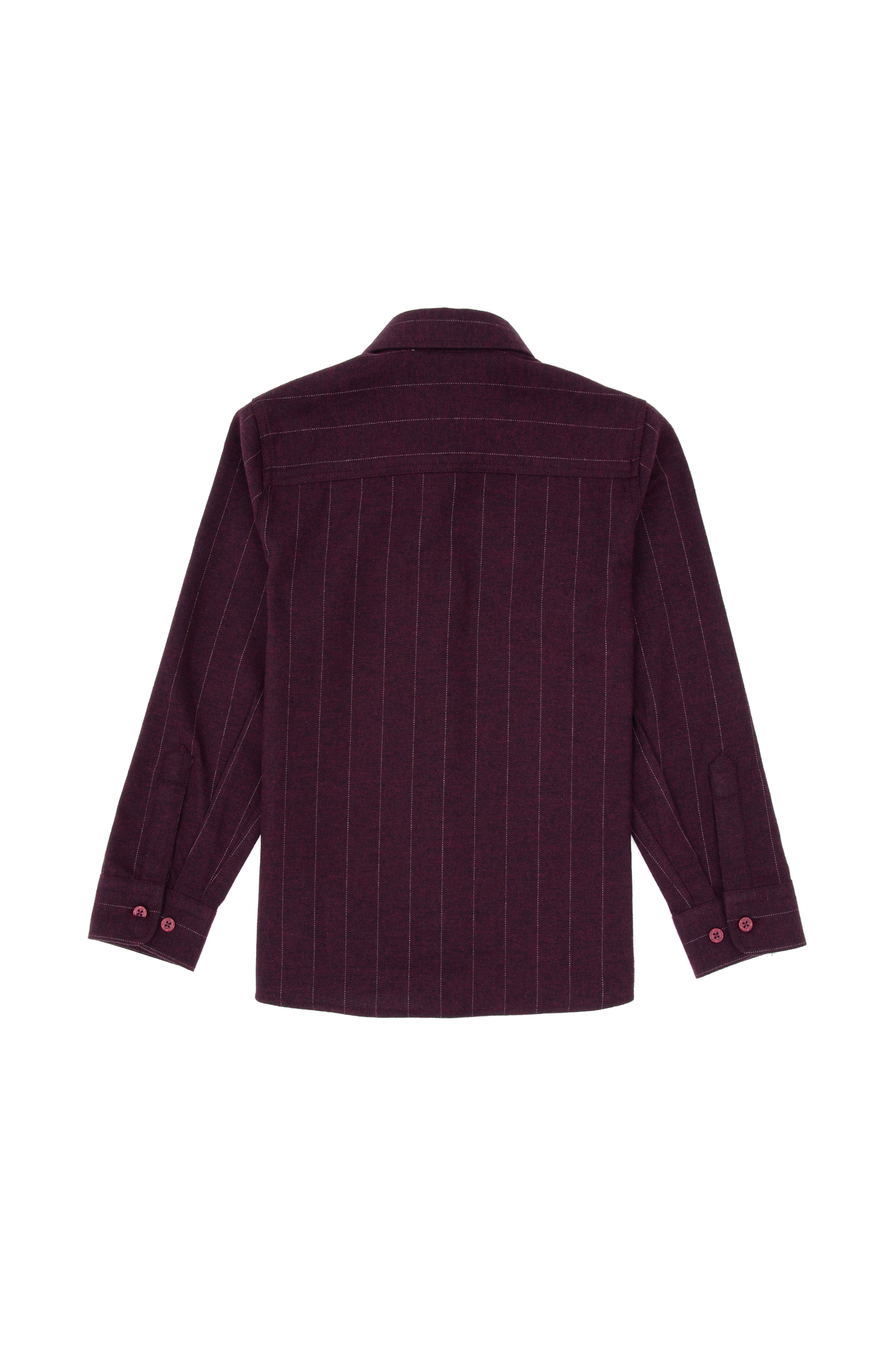 Erkek Çocuk Bordo Uzun Kollu Gömlek - Image 6