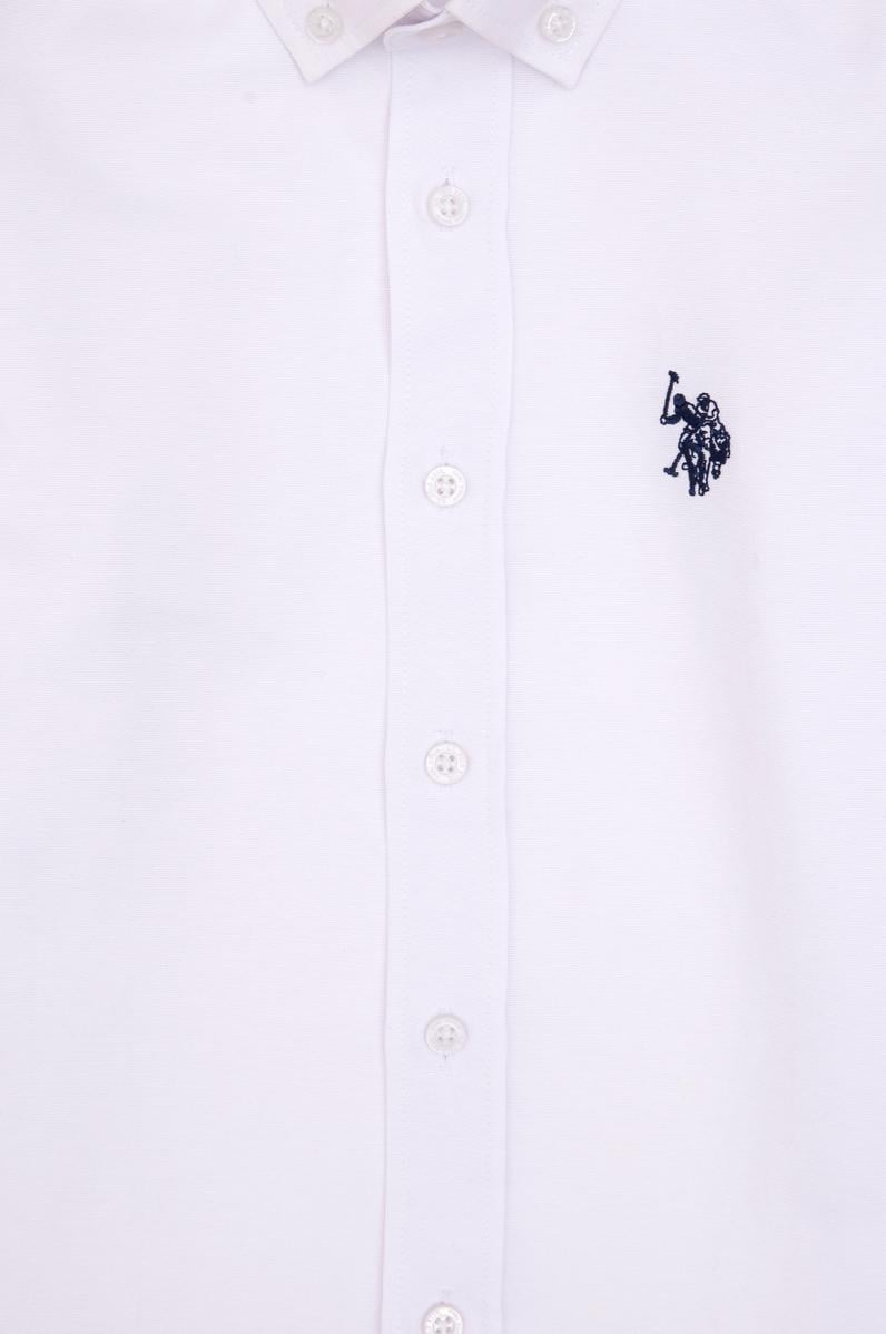 Erkek Çocuk Beyaz Uzun Kollu Basic Gömlek