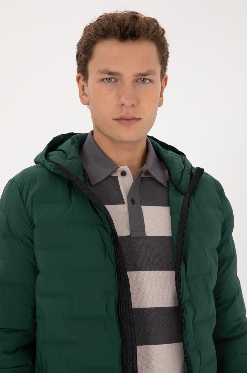 Erkek Koyu Yeşil Mont