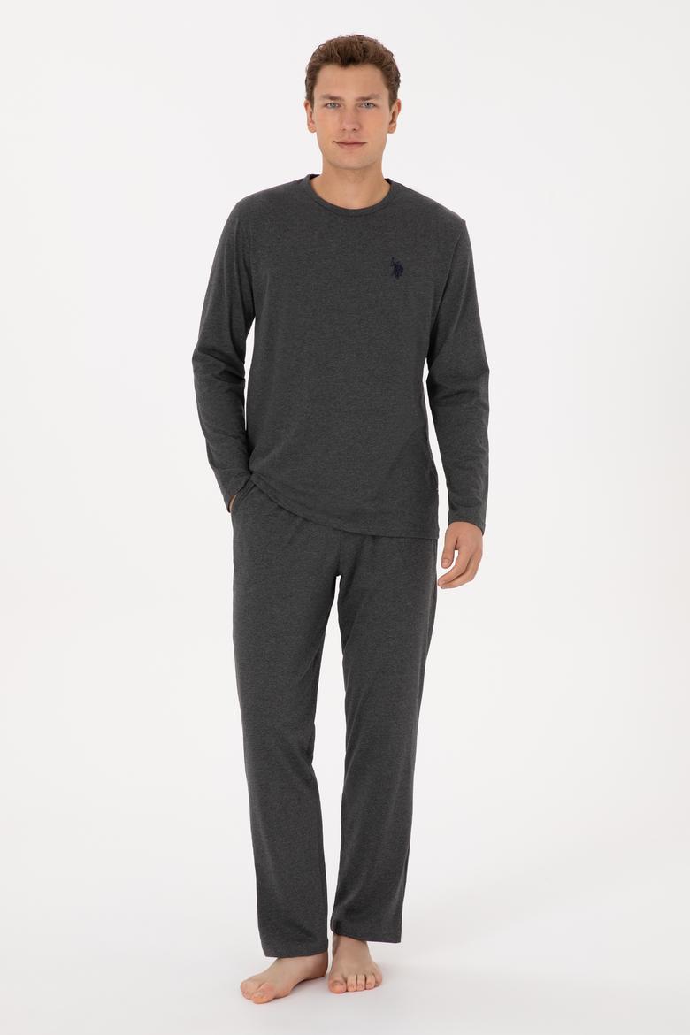 Erkek Antrasit Melanj Pijama Takımı