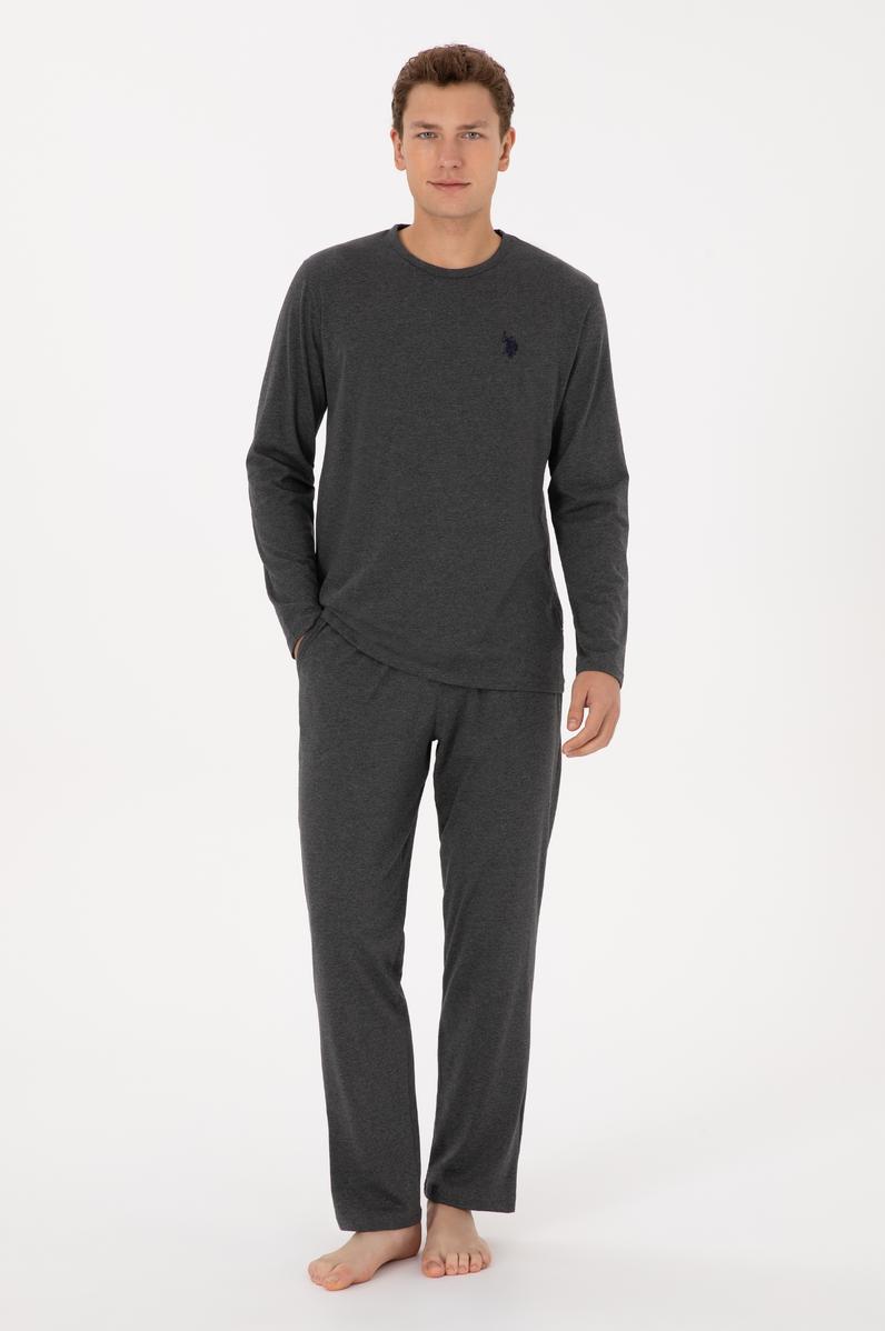Erkek Antrasit Melanj Pijama Takımı