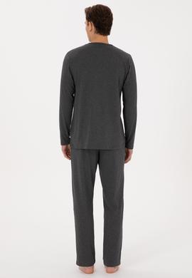 Erkek Antrasit Melanj Pijama Takımı - 50318602014