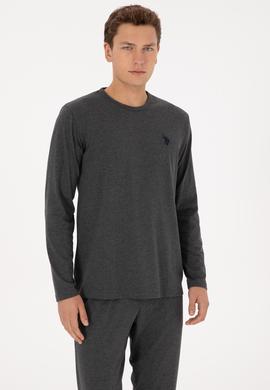 Erkek Antrasit Melanj Pijama Takımı - 50318602014