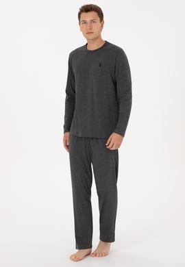 Erkek Antrasit Melanj Pijama Takımı - 50318602014