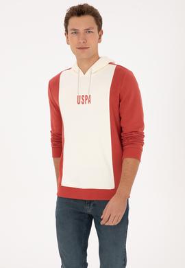 Erkek Regular Fit Kapüşonlu Gül Kurusu Sweatshirt - 50316365036