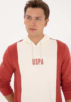 Erkek Regular Fit Kapüşonlu Gül Kurusu Sweatshirt - 50316365036