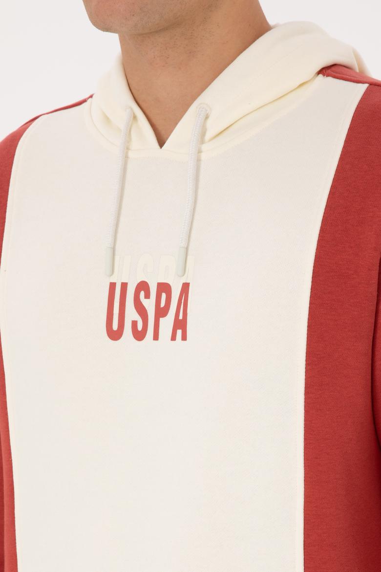 Erkek Regular Fit Kapüşonlu Gül Kurusu Sweatshirt - 50316365036