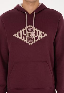 Erkek Regular Fit Kapüşonlu Bordo Sweatshirt - 50308129018