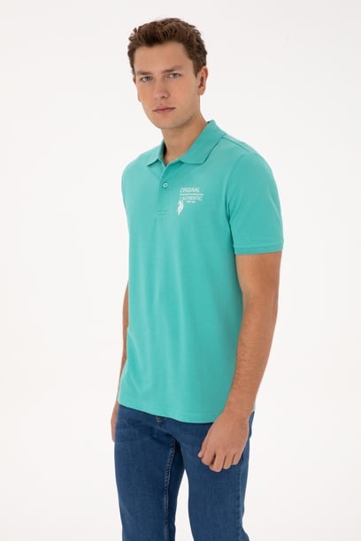 Erkek Mint Regular Fit Polo Yaka Tişört