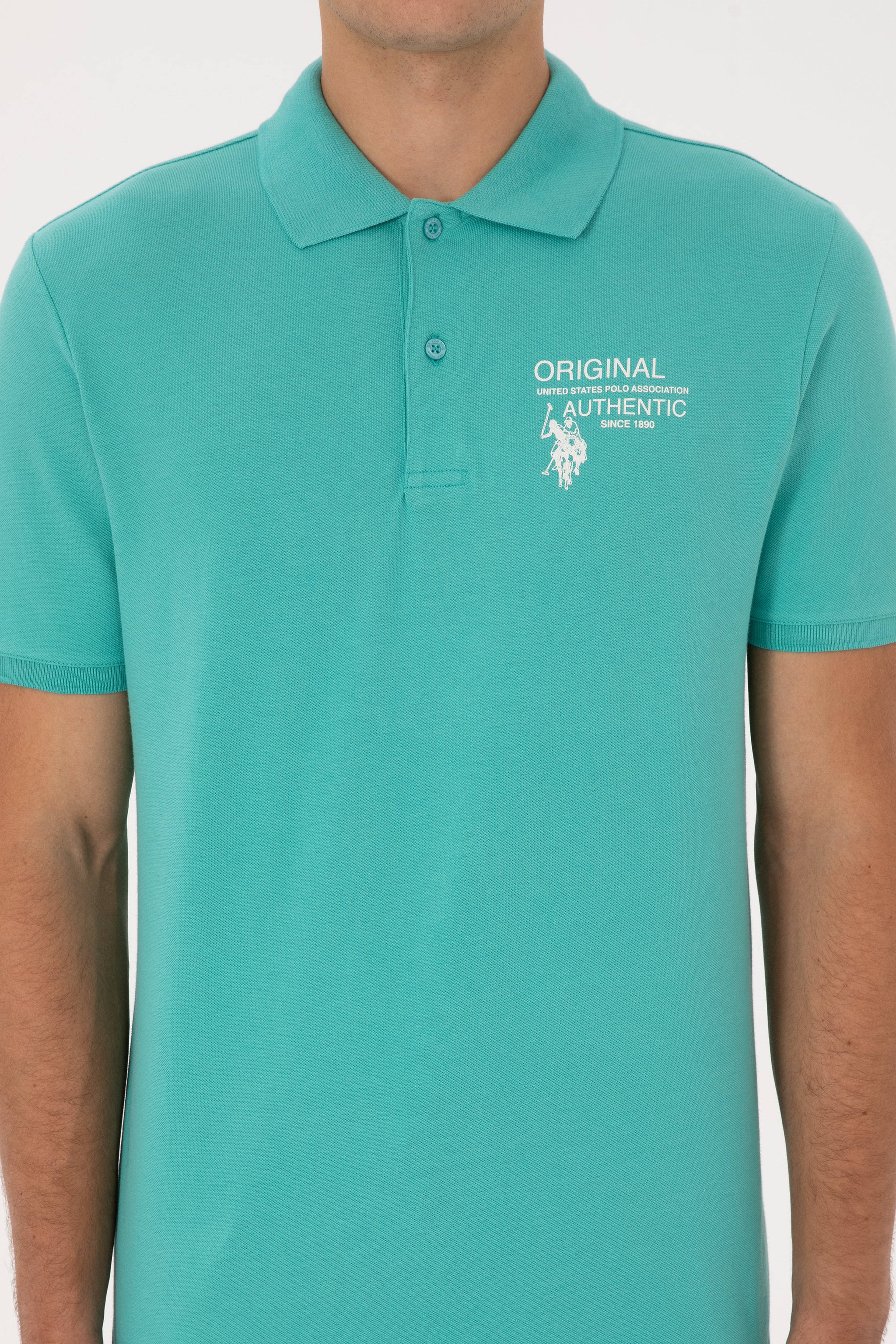 Erkek Mint Regular Fit Polo Yaka Tişört - Image 6