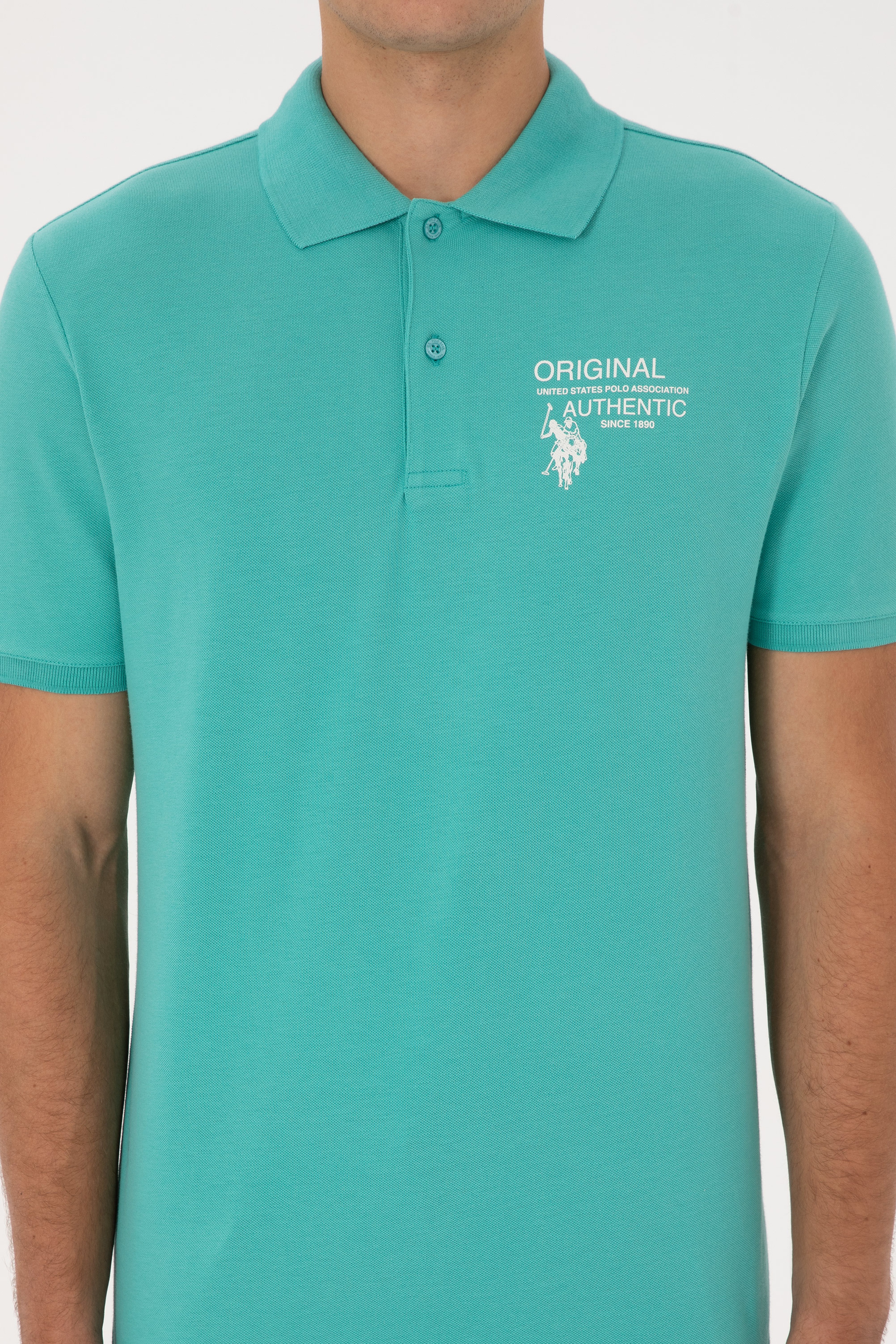 Erkek Mint Regular Fit Polo Yaka Tişört