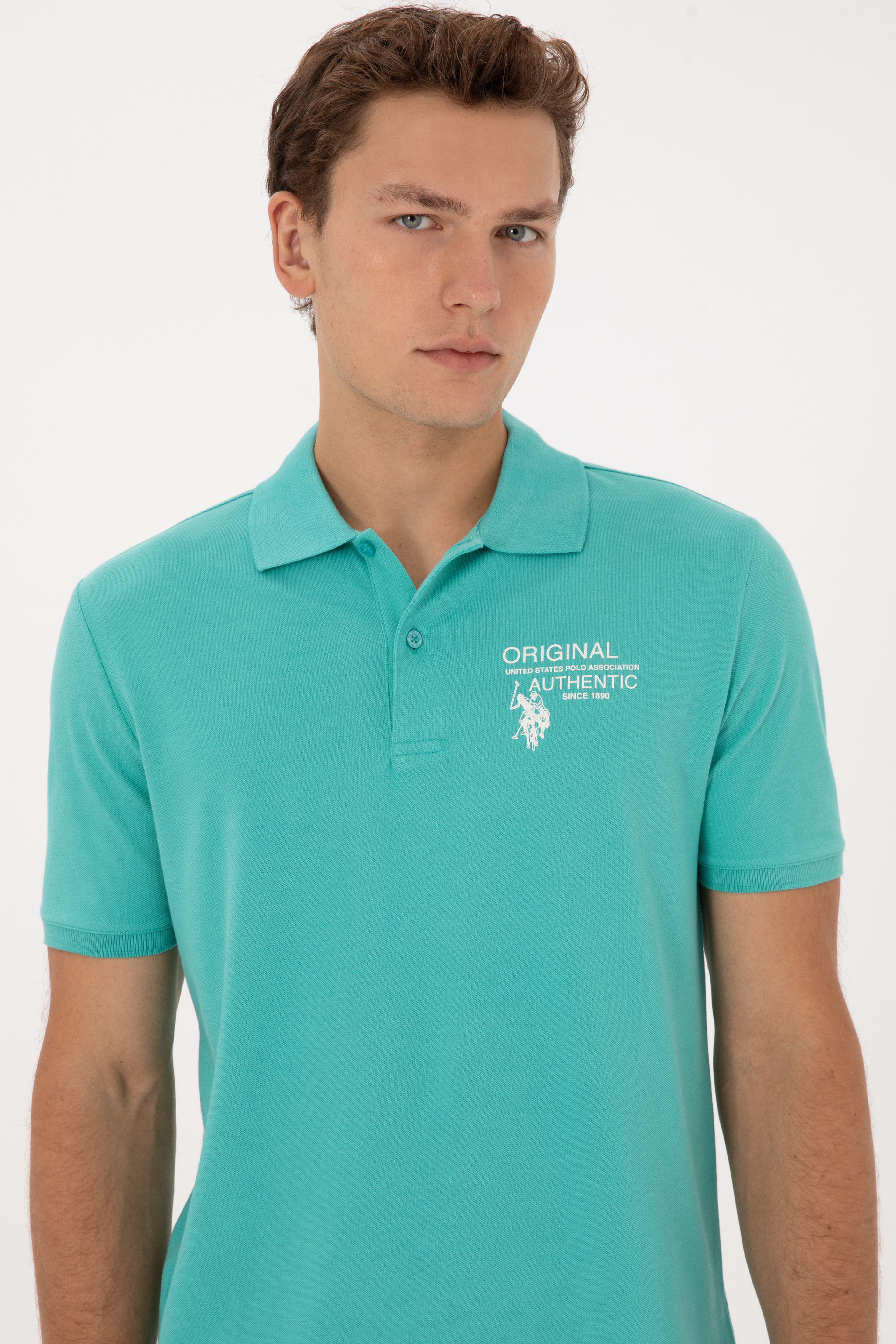 Erkek Mint Regular Fit Polo Yaka Tişört - Image 2