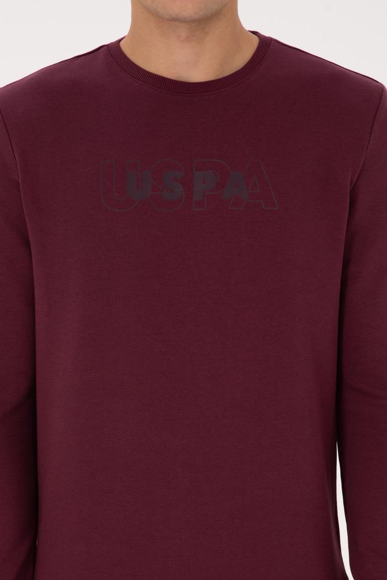Erkek Regular Fit Bisiklet Yaka Bordo Sweatshirt - 50316372003