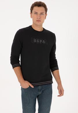 Erkek Regular Fit Bisiklet Yaka Siyah Sweatshirt - 50316372026