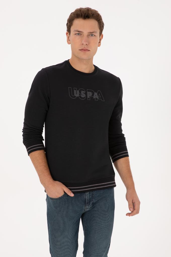 Erkek Regular Fit Bisiklet Yaka Siyah Sweatshirt