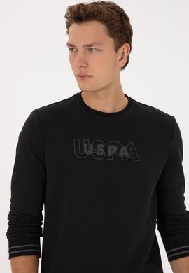 Erkek Regular Fit Bisiklet Yaka Siyah Sweatshirt - 50316372026