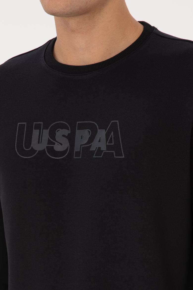 Erkek Regular Fit Bisiklet Yaka Siyah Sweatshirt - 50316372026