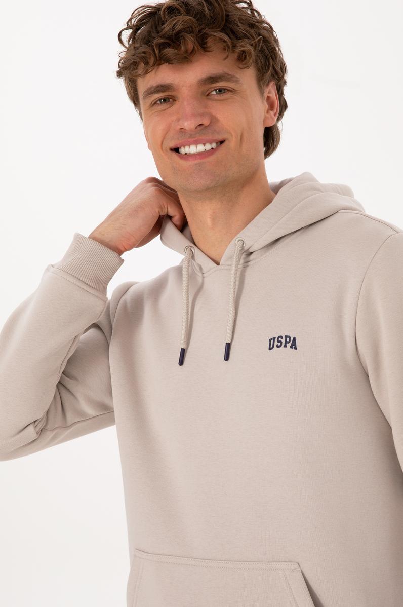 Erkek Regular Fit Kapüşonlu Şardonlu Taş Basic Sweatshirt