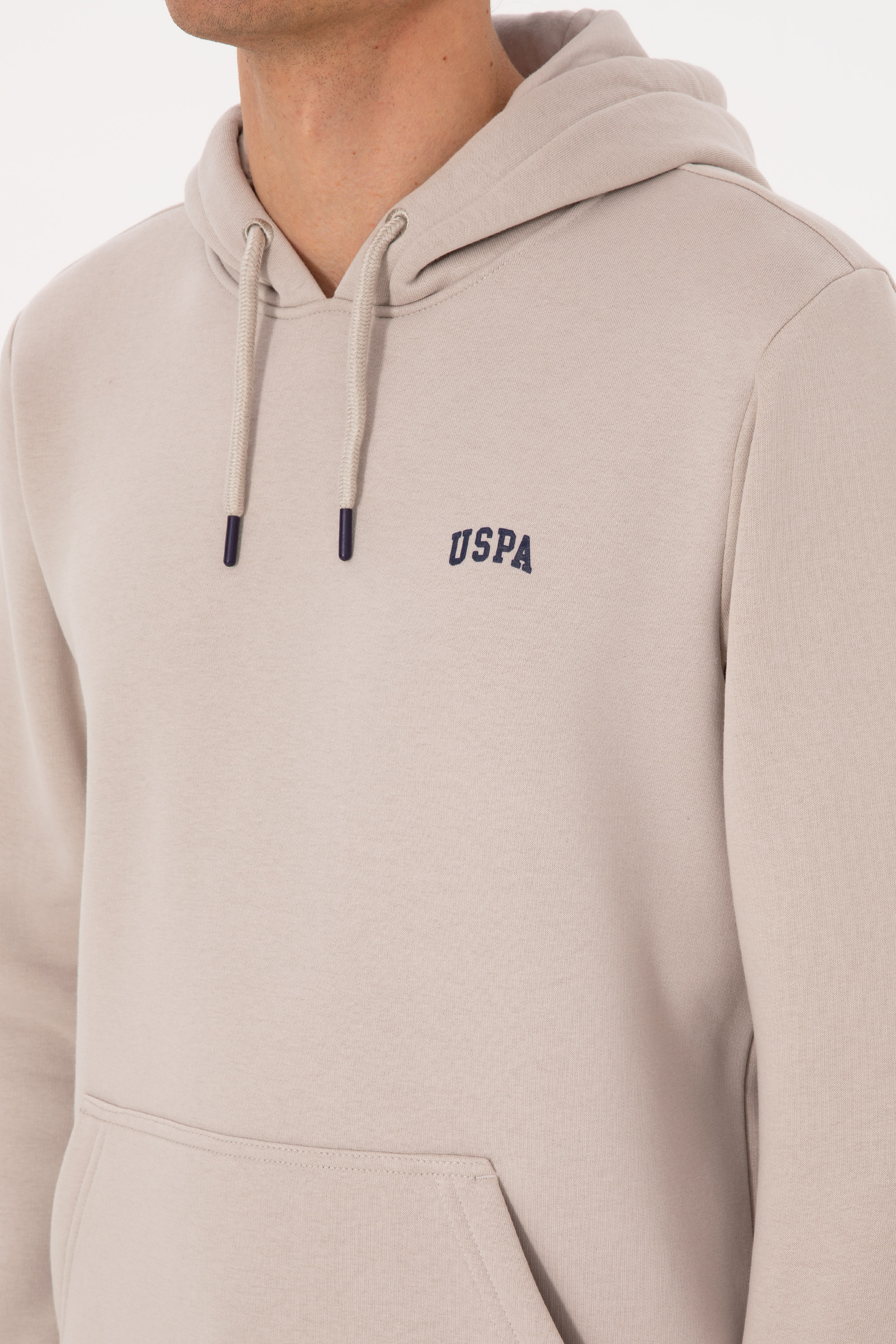 Erkek Regular Fit Kapüşonlu Şardonlu Taş Basic Sweatshirt