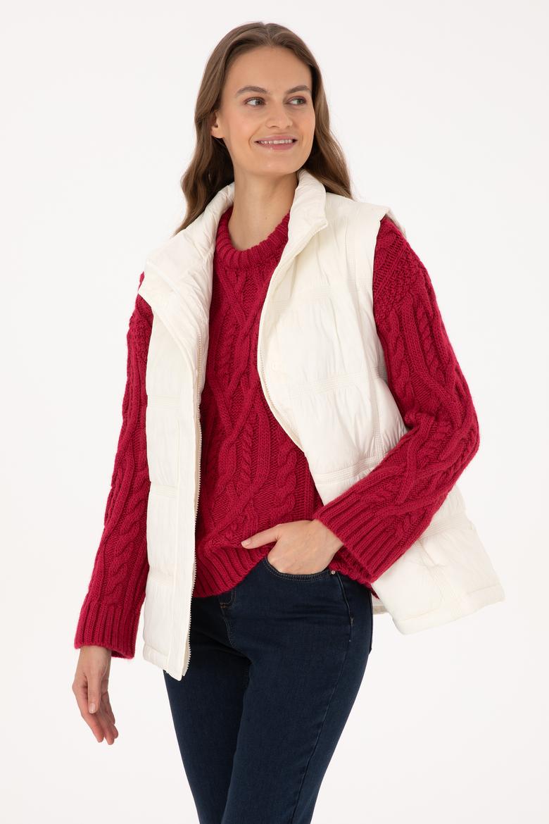 Kadın Krem Yelek - 50308632043