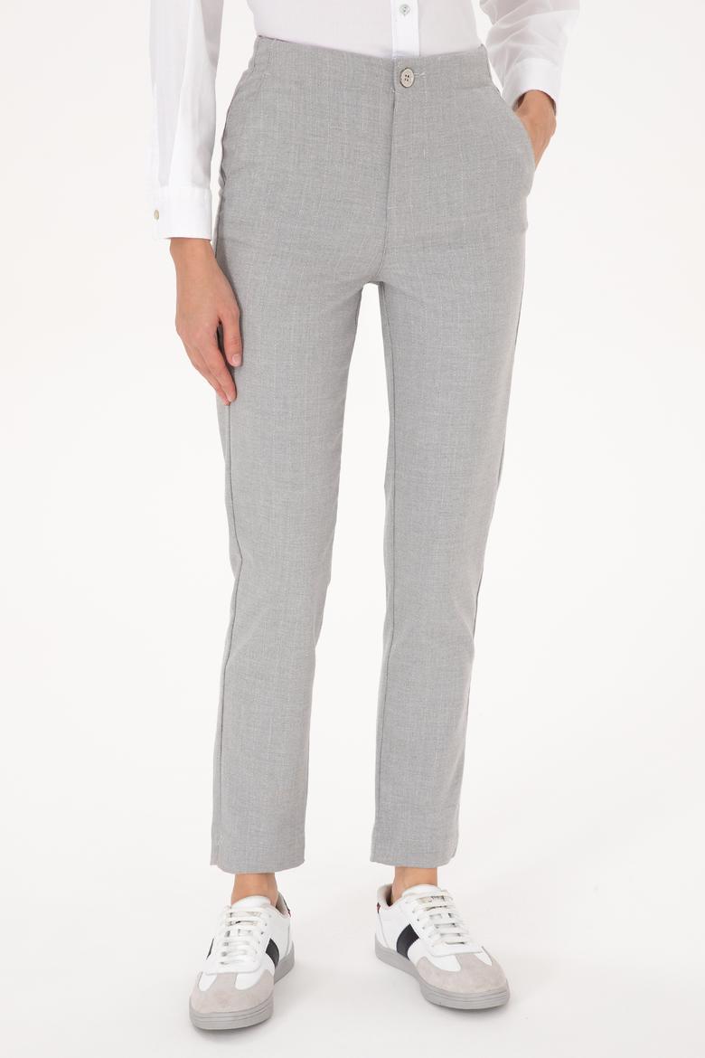 Kadın Açık Gri Kanvas Pantolon - 50309281004