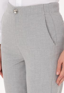 Kadın Açık Gri Kanvas Pantolon - 50309281004