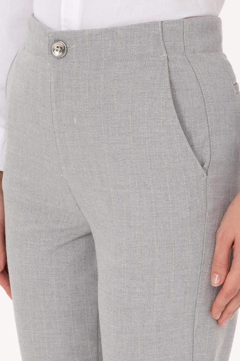 Kadın Açık Gri Kanvas Pantolon - 50309281004