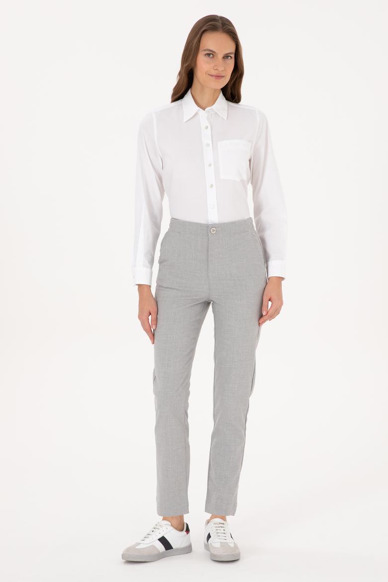 Kadın Açık Gri Kanvas Pantolon - 50309281004