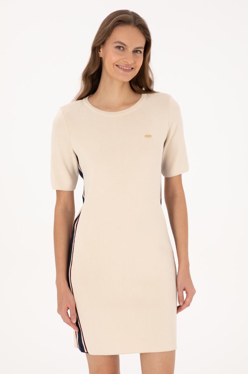 Kadın Krem Triko Elbise